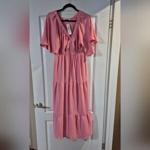 Southern Grace Blush Pink Babydoll Dress